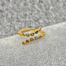 Cubic Zirconia Octopus Tentacles Ring - Adjustable
