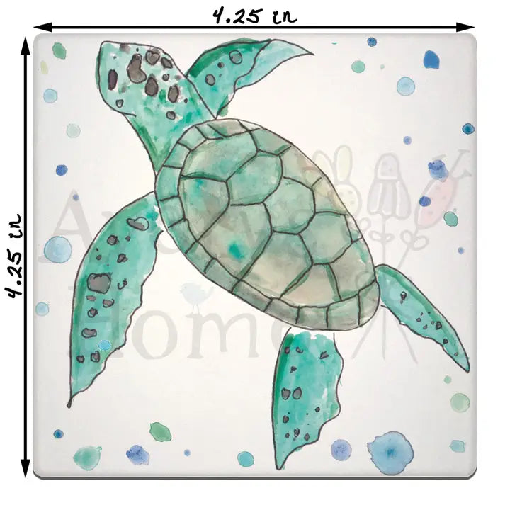 Water Absorbent Stone Coaster - Sea Turtle 3