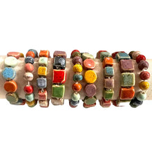 Multi-Color Clay Beaded Stretch Bracelets