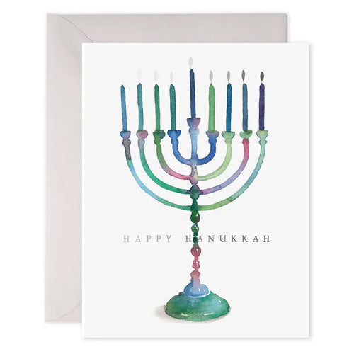 Colorful Menorah - Hanukkah Chanukah Card