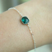 Dainty Emerald Green Bracelet