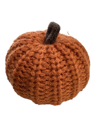Mini Knit Pumpkin - Orange