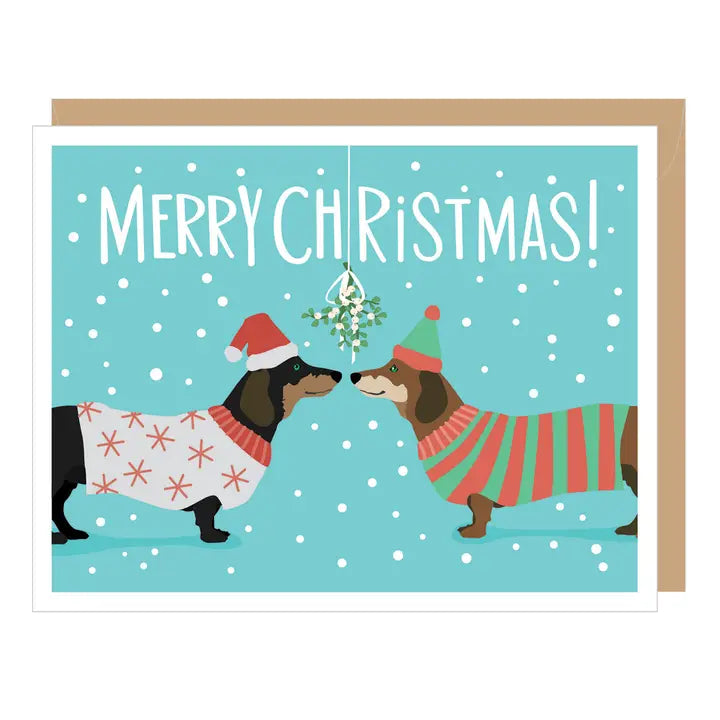 Dachshunds Christmas Card