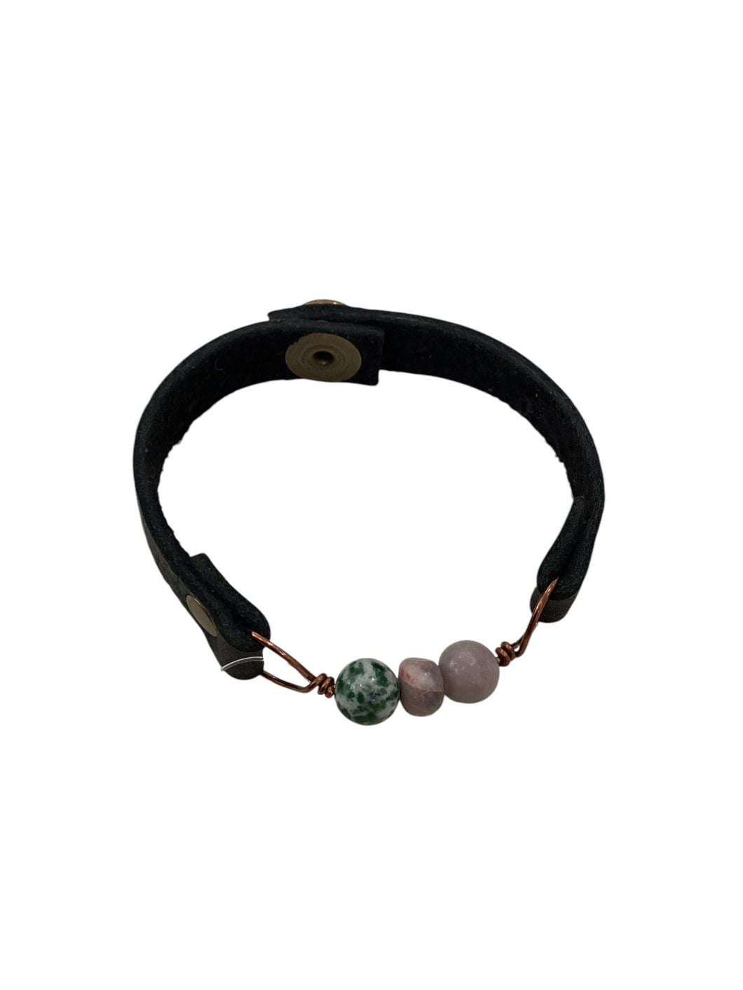 Natural Stones + Genuine Leather Bracelet
