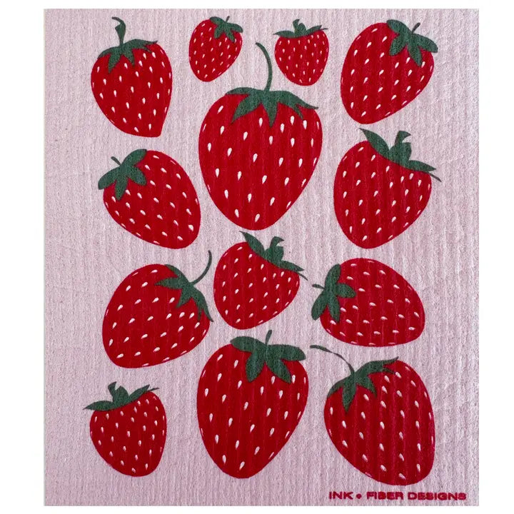 Swedish Dishcloth - Strawberry