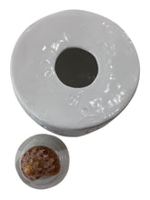 White Vessel with Shell Lid