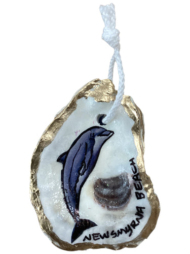 Dolphin Oyster Ornament