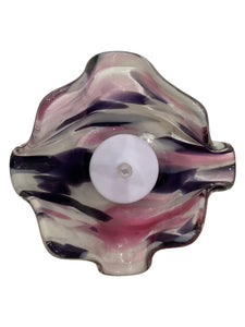 Large Votive Holder - Wispy Purple & Pink