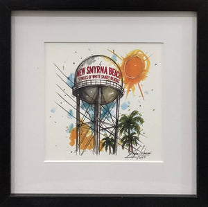 New Smyrna Beach Water Tower - Framed