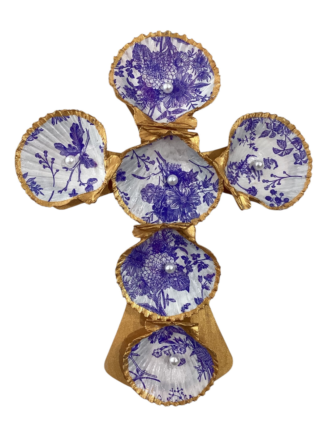 Scallop Decoupage Cross