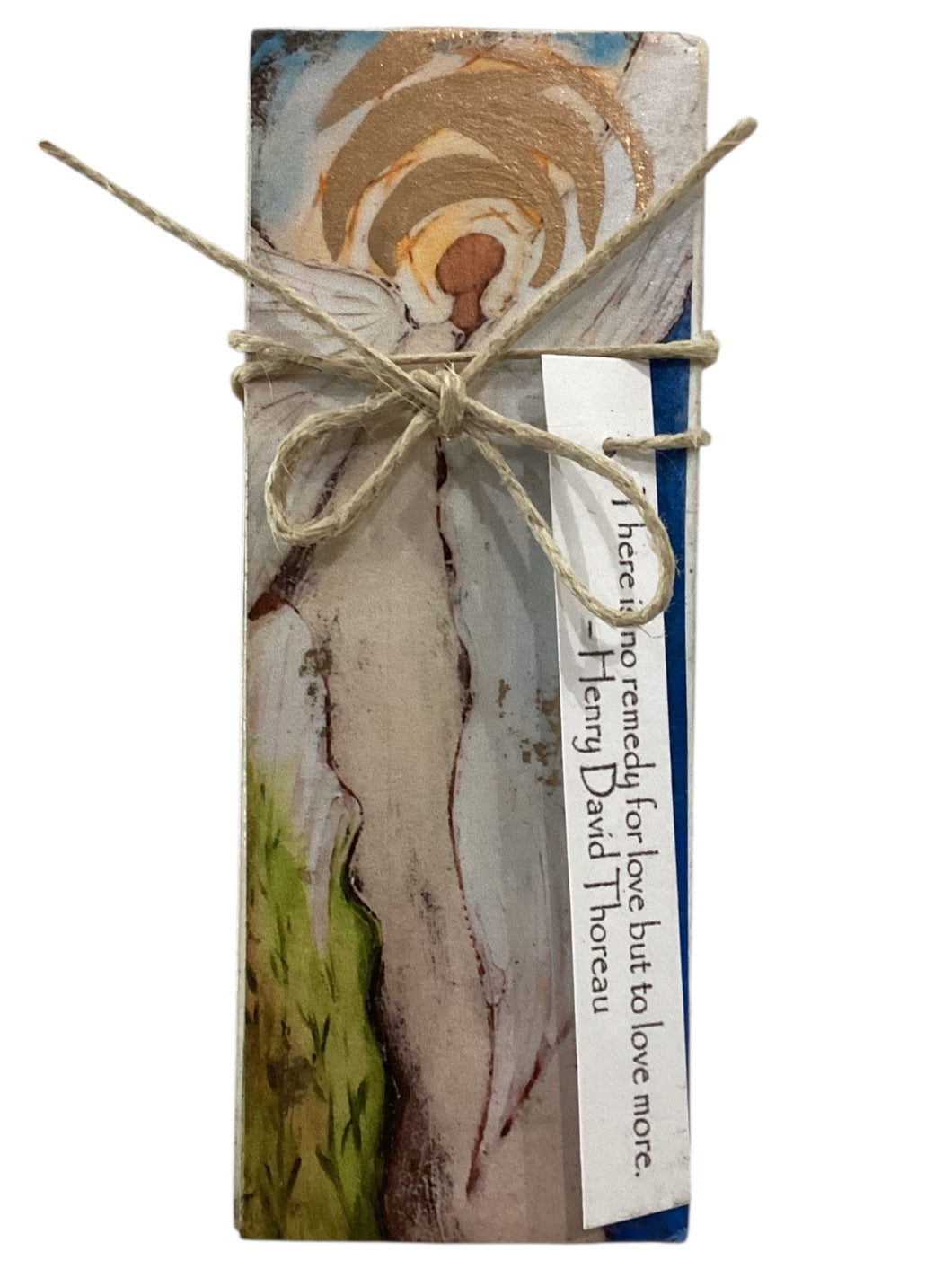 Small Wood Block Angel