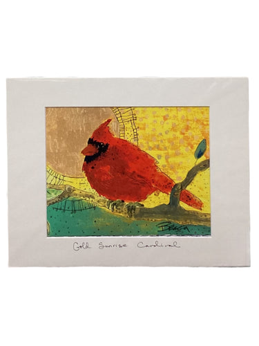 Gold Sunrise Cardinal - Print - 11