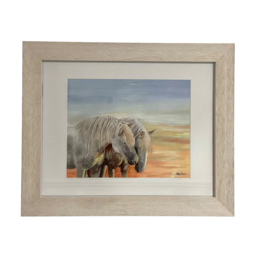 Sunset Horses - Giclée Framed Print