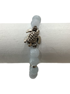 Beaded Bracelet - Sea Turtle Charm (Medium)
