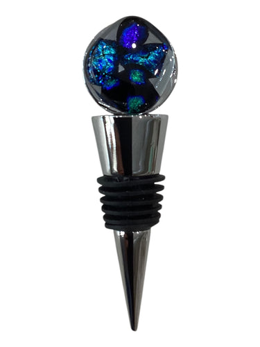 Wine Bottle Topper - Blue & Blue