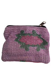 Kantha Zipper Pouch Bag - Small