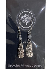 Silver Plate Stem Earrings