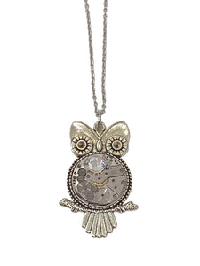 Steampunk Owl Movement Necklace