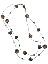 36" Hand Knotted Long Flower Necklace