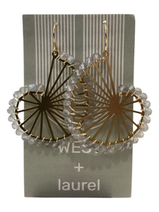 Fancy Gemstone Earrings - Spiral