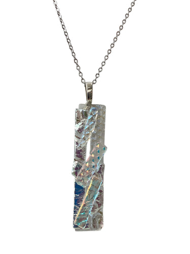 Large Dichro Necklace - Clear Dichro