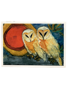 Copper Moon Barn Owls  - Print - 5" x 7"