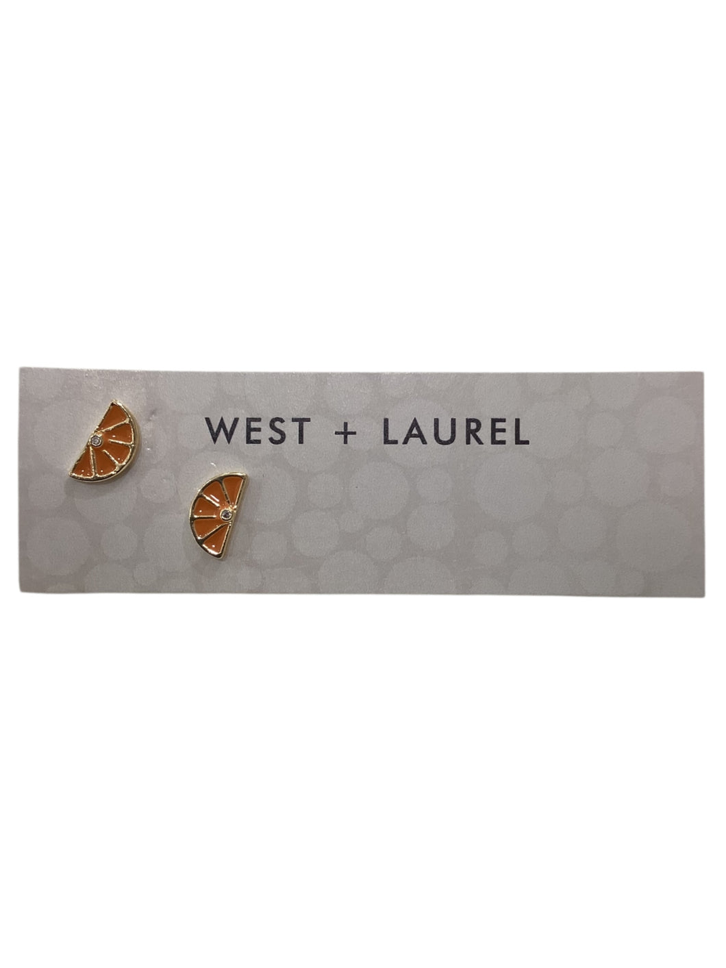 Fancy Studs Earrings - Orange