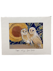 Copper Moon Barn Owls - Print - 11" x 14"