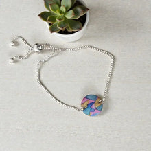 Alcohol Ink & Stainless Steel Slider Bracelet
