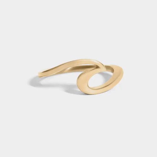18K Gold Wave Ring