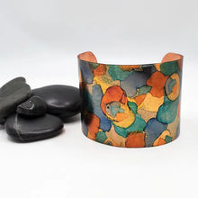 Alcohol Ink Large Copper Cuff