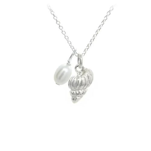 Sunshine and Saltwater Conch Shell Necklace - Sterling Silver