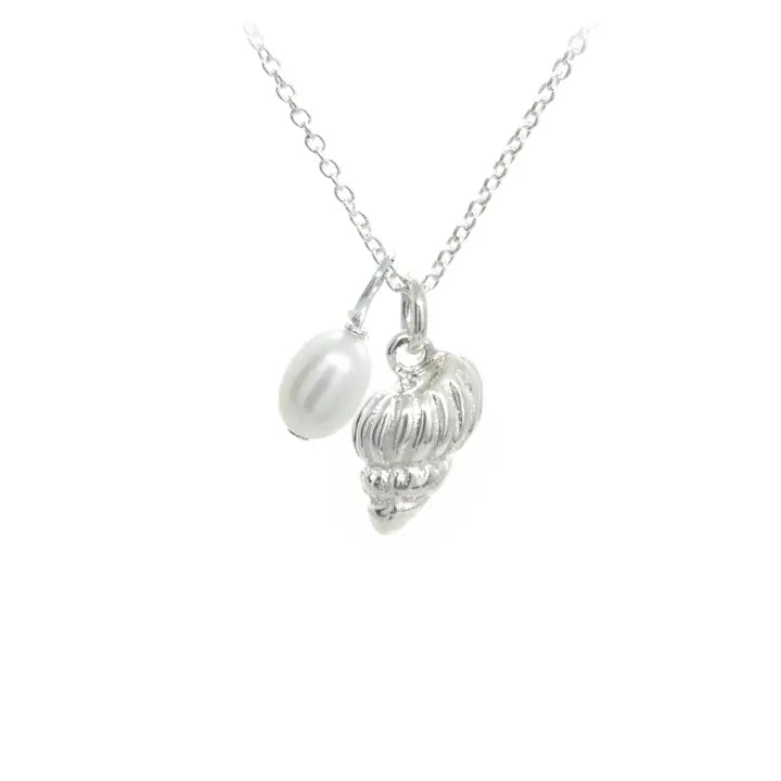 Sunshine and Saltwater Conch Shell Necklace - Sterling Silver
