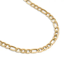 18K Gold Pvd Stainless Steel Figaro Chain Necklace 7mm - 20"