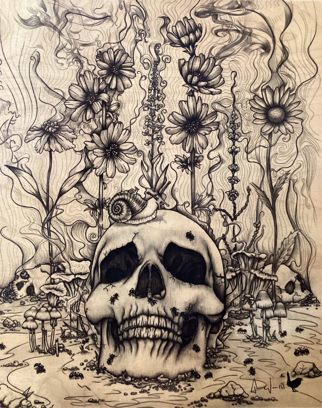 Skull Garden - Black & White