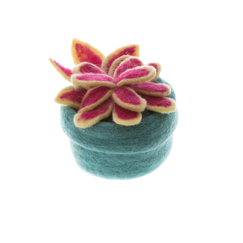 Felt Cactus Pots - Light Teal