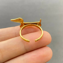 Dachshund Dog Ring - 18k Gold Plated