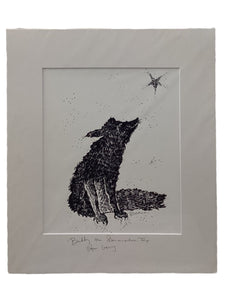 Buddy the Bonaventure Fox Star Gazing - Print - 16" x 20"