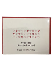 Valentine Card - You're My Favorite Husband