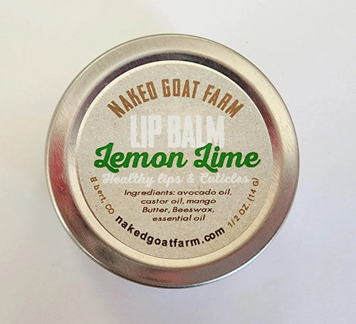 Lip Balm Screw Top Metal Tin - Lemon Lime