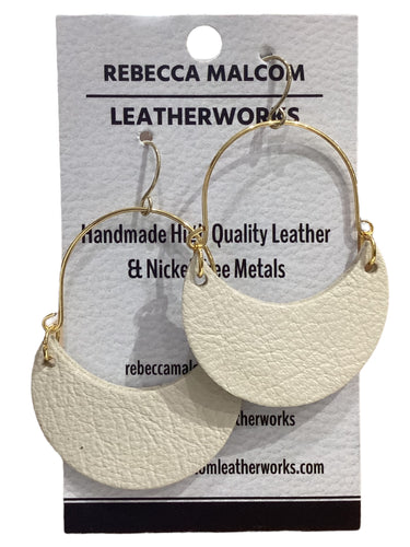 Crescent Earrings - Creme