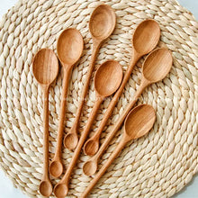 2 Heads Wooden Condiment Spoon