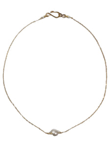 14K Gold Chain with Pearl Necklace