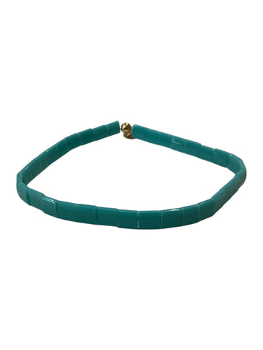 Tila Bead Bracelet - Glossy Teal - LG