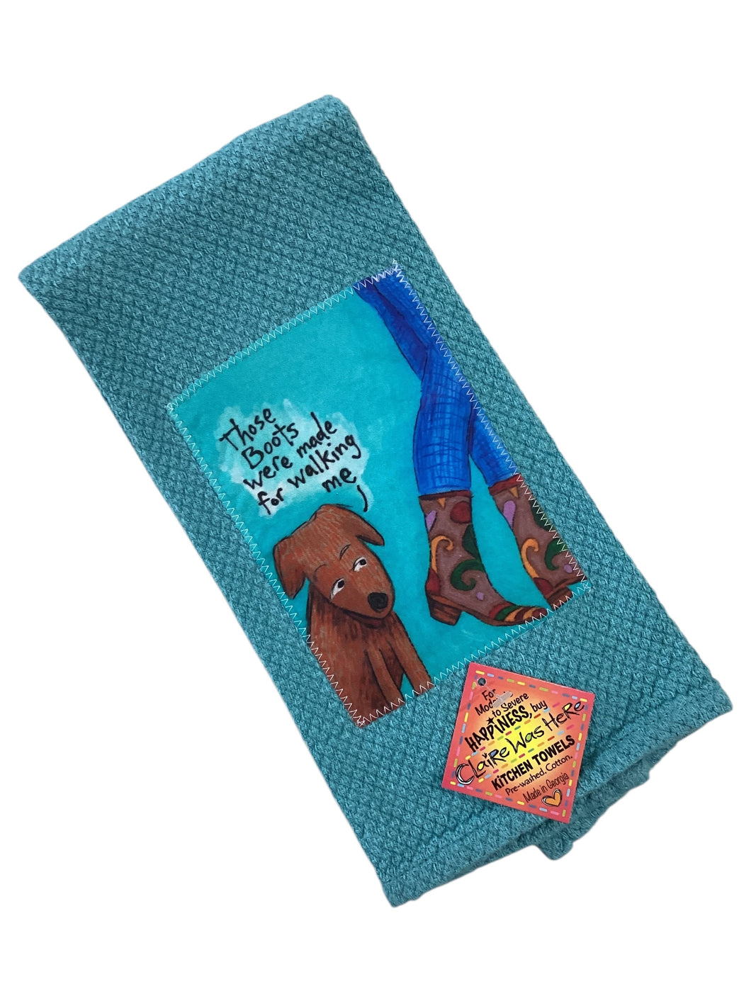 #127 Tea Towel - Boots