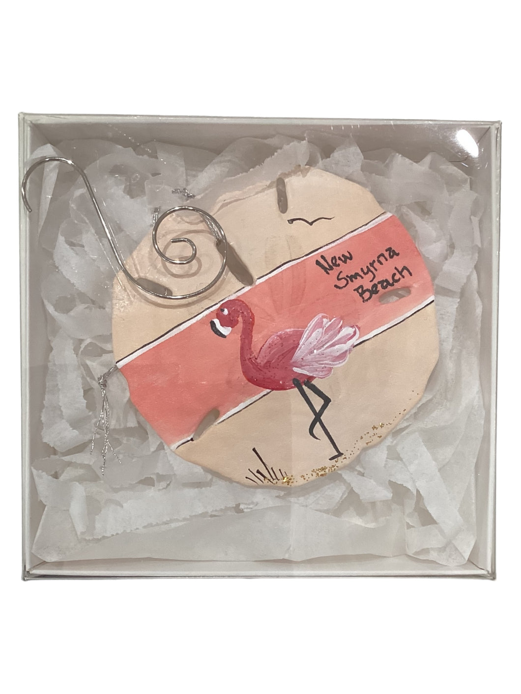 Sanddollar Ornament - Flamingo