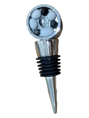 Wine Bottle Stopper - Black & White