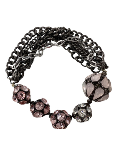 Vintage Bracelet - Pink & Clear