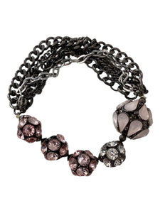 Vintage Bracelet - Pink & Clear