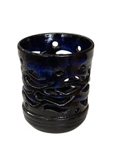 Votive Holder - Black/Blue